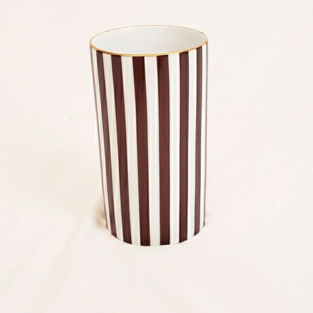 Henri Bendel Signature Centennial Stripe 7" Vase - Picture 3 of 15